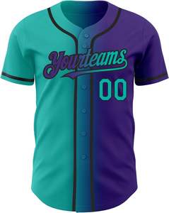 Maillot de baseball brodé personnalisé chemise de softball boutonnée matériel sergé sublimation nom numéro maille équipe jeunesse Fit USA - Product Image 4