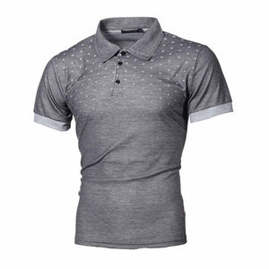 Polos de verano de alta calidad para hombre, camisas informales de manga corta de negocios para hombre, Polo estampado con cuello vuelto - Product Image 1