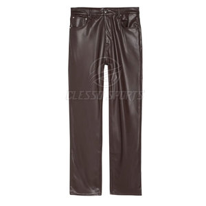 Pantalon en cuir pour homme, couleur unie, confortable, pour usage extérieur, marque privée - Product Image 4