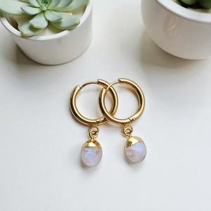 ต่างหูห่วงแบนลายรุ้งขนาดเล็กรูปวงรี925ทำด้วยมือเงินสเตอร์ลิงพร้อมตัวเลือกชุบเครื่องประดับขายส่ง - Product Image 1