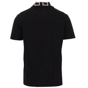 T-shirt de golf pour homme 100 % coton, tricoté de haute qualité, col court, anti-rétrécissement, anti-plis, uni, manches courtes rigides - Product Image 2