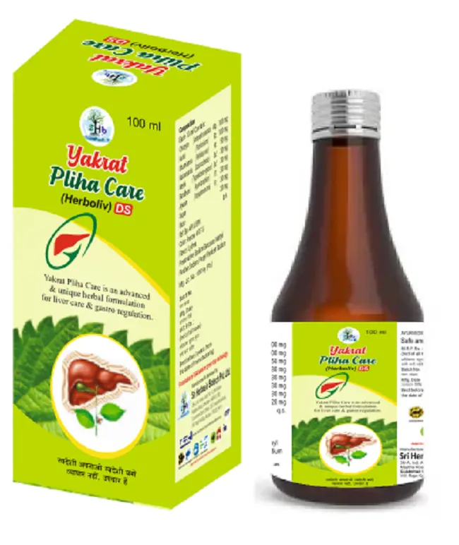 Herboliv yakrat pliha Ayurvedic xi-rô chăm sóc gan xi-rô 100ml xi-rô chai Ayurvedic chăm sóc gan