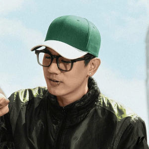 Casquette de baseball unisexe en velours côtelé BC05 à 6 panneaux avec tissu respirant et imperméable, design bicolore, texture douce et premium, tendance - Product Image 4