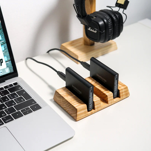 Supporto in legno accessori da uomo Designer fotografo portatile <span class=keywords><strong>esterno</strong></span> 3 Hard disk porta bevande uso scrivania in piedi set regalo - Product Image 4