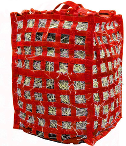 Sac à foin pour écurie en nylon pour chevaux, 1 pouce, résistant, avec surpiqûres carrées |   Sac en filet pour foin d'alimentation durable 50x20x40cm - Product Image 1