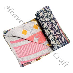 Couverture Kantha Gudari, couverture Kantha Gudari, vente en gros, fournisseur d'or, GD2136, couverture Kantha faite à la main, coton imprimé indien - Product Image 3