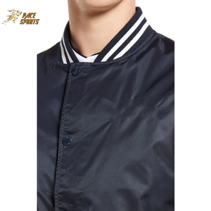 แจ็กเก็ตบอมเบอร์มีซิปดีไซน์พรีเมี่ยมสำหรับผู้ชายคอปกตั้งอินเทรนด์ - Product Image 5