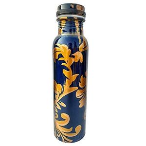 Ayurveda Printed Grey Copper <b>Water</b> <b>Bottle</b> Fitness Natural Pure Copper Leak-Proof Flask with Party Gift Set of <b>Metal</b> - Product Image 2