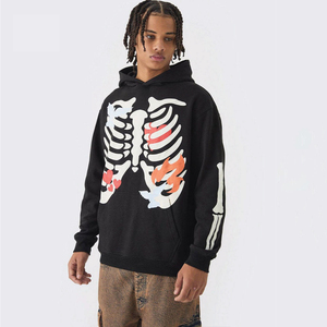 Sudaderas con Capucha Extra Grandes Personalizadas para Hombre, 100% Algodón, 480GSM, Gruesas, Unisex, Estampadas, con Relieve, Cálidas - Product Image 1