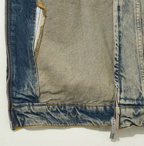 Veste en jean à manches longues vintage unique pour hommes couples col montant brodé fermeture éclair bouton vêtements d'automne-disponible tout - Product Image 6