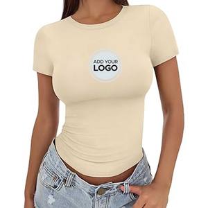 T-shirt à col rond en coton biologique Pima de qualité supérieure pour femmes - Product Image 3