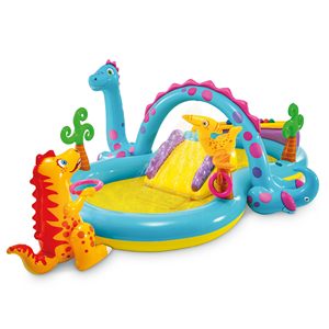 Intex Dinoland <b>Inflatable</b> Swim Center & Kiddie <b>Pool</b> <b>For</b> Outdoor Play - Product Image 1