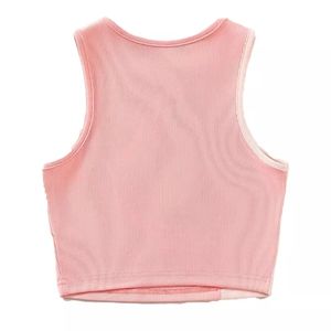 เสื้อกล้ามถักสำหรับผู้หญิง ระบายอากาศได้ดี เป็นมิตรกับสิ่งแวดล้อม ผ้าฝ้าย 100% ไร้ตะเข็บ ยืดหยุ่น ดีไซน์ลำลอง สไตล์สตรีทแวร์ โลโก้ด้านหน้าปรับแต่งได้ - Product Image 2