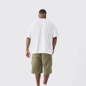 Camiseta pesada extragrande personalizada de 100% algodón para hombre, camiseta en blanco con cuello redondo y hombros caídos de alta calidad - Product Image 4