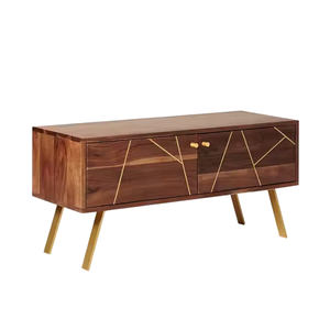 Soporte o mesa de TV Herning de diseño moderno para sala de estar, madera de teca de Indonesia para uso en muebles de hogar y hotel - Product Image 6