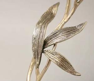 Bougeoir en verre fait main support de feuille métallique personnalisé écologique maison mariages décorations de fête de noël modèle de table - Product Image 2