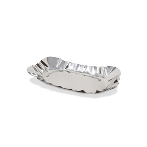 Plateau de service ovale en métal poli Divris DRC-810SS, fait main, durable, écologique, multifonctionnel, finition élégante, sans danger pour les aliments - Product Image 2