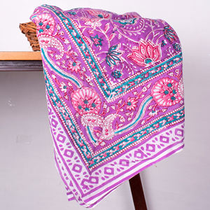 ผ้าโสร่งสไตล์อินเดียพิมพ์ลายดอกไม้ทำด้วยมือสำหรับผู้หญิงผ้าโสร่งยาวสำหรับชายหาด - Product Image 2