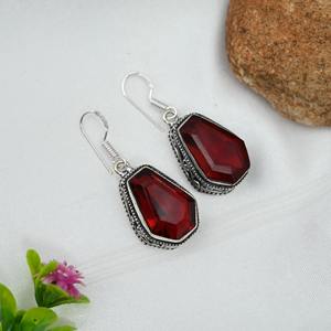 925โกเมนชุบเงินสเตอร์ลิงประดับแบบโบฮีเมียน - Product Image 3