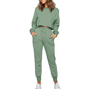 Cross-border Wholesale Women Sweatsuit <b>Set</b> Tracksuit 2 Piece <b>Set</b> Womens Hoodies Joggers Long Sleeve Women <b>Crop</b> <b>Top</b> Tracksuits - Product Image 3