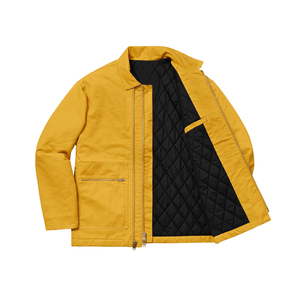 Veste de travail en coton épais personnalisée OEM de haute qualité pour hommes avec poches pour les mains, col rabattu, fermeture éclair à l'avant pour l'hiver, style High Street - Product Image 3