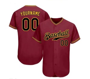 Maillot de baseball unisexe rose personnalisé à manches courtes, respirant, 100 % polyester, imprimé par transfert thermique, nom et numéro de l'équipe, protection UV - Product Image 4