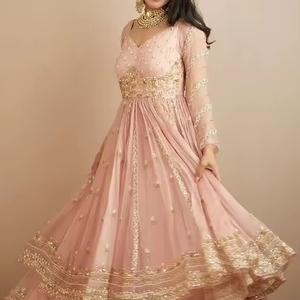 2024 élégant Sarara robe avec broderie élégante et perles de verre cristal pierre Dabka travail dentelle décoration Sexy fête-porter Peplum - Product Image 1
