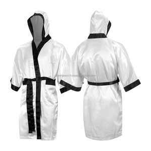 Conjuntos de Boxeo Personalizados de Satén con Capucha, Equipo de Boxeo Premium con Logotipo Personalizado, Bata Transpirable para Caminar al Ring, Venta al Por Mayor - Product Image 1