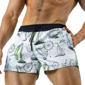 <b>Men's</b> European American Size <b>Three</b>-<b>Quarter</b> Summer <b>Shorts</b> Breathable 100% Cotton Sports <b>Shorts</b> Elastic Waist Quick-Drying - Product Image 2