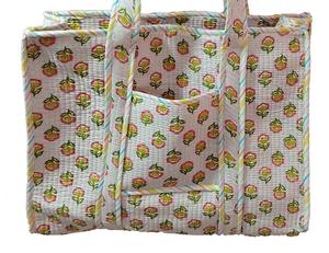 Sac fourre-tout d'été en coton à la mode Sac de voyage matelassé à bandoulière avec fermeture à glissière Grande taille pour kadies - Product Image 6