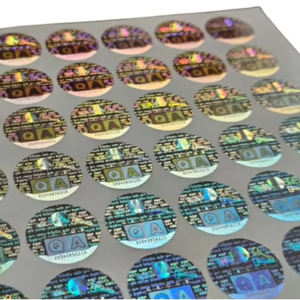 Etiquetas Adhesivas Personalizadas de Papel, Color Plata Holográfico, Impresión Térmica, Modelo de Etiqueta Digitech P3, Uso Comercial y de Compras - Product Image 1