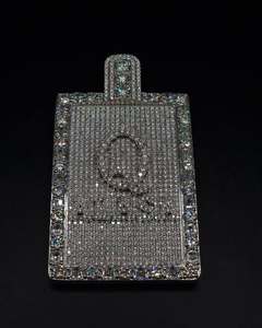 Colgante de Moissanita Personalizado Estilo Hip Hop, Color D, VVS, Plata de Ley 925, Pasa la Prueba del Diamante, Collar con Colgante Iced - Product Image 5