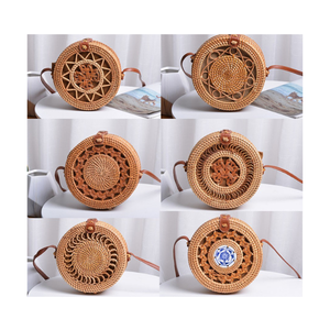 Meilleure vente de sacs ronds en rotin pour femmes, sacs à main faits à la main fabriqués au vietnam avec des concurrents pour l'exportation 99GD - Product Image 1