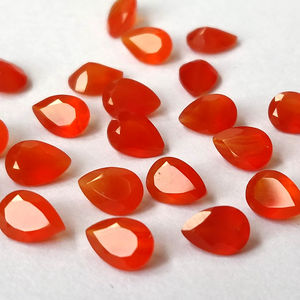 Cornaline orange naturelle Poire coupée 3x5mm cornaline orange à facettes en vrac Cornaline orange naturelle de qualité supérieure - Product Image 1