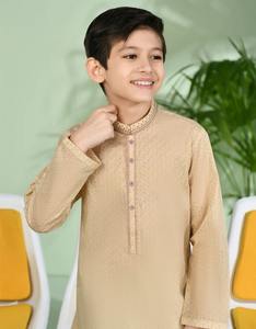 Niños Shalwar Kameez con diseño clásico Kurta y tela de algodón suave para Eid Party Ramzan y eventos culturales - Product Image 2