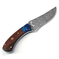 Tendance vente prix usine couteaux de chasse personnalisé à la main corne de taureau poignée couteau de chasse couteau de survie avec gaine en cuir