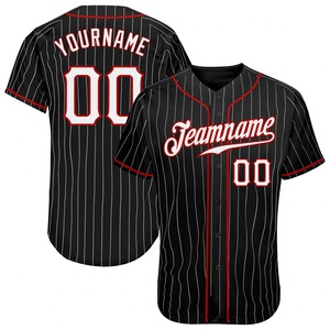Blanco y negro con rayas doradas Nuevo estilo Colores Jersey de béisbol Su mejor opción Ropa deportiva Jersey de béisbol Media manga - Product Image 3
