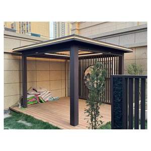 Pergolas motorisées d'extérieur de jardin modernes Gazebo Cadre en aluminium rétractable revêtu pour tonnelles rétractables - Product Image 1