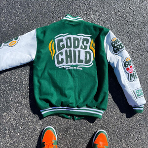 Custom Chenille Logo Varsity <b>Jacket</b> OEM Manufacturer <b>Men's</b> Winter <b>Baseball</b> Bomber with Leather Sleeves Bomber <b>Jacket</b> - Product Image 2