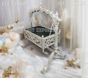 Designer Namkaran Function Baby Swing/Cradle <b>UK</b> High Quality European Style Wooden Cradles Wedding Events & Baby Naming Ceremony - Product Image 6