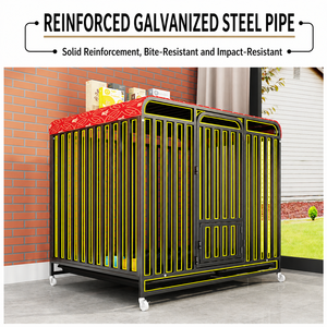 Jaula Adicional para Perros con Inodoro, Jaula Metálica Interior para Razas Medianas y Grandes, Jaula Resistente para <span class=keywords><strong>Border</strong></span> <span class=keywords><strong>Collie</strong></span> y Golden Retriever - Product Image 3