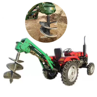 Tracteur agricole sol monté jardin terre tarière creuser perceuse poste tracteur pelle trou