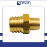 Sambungan Pipa Hex Nipple Kuningan Reducer 1/8" 1/2" 3/8" 3/4" 1" G BSPP/NPT Tempa 1200psi Bersertifikasi ISO 9001 Untuk Penggunaan Gas/Air