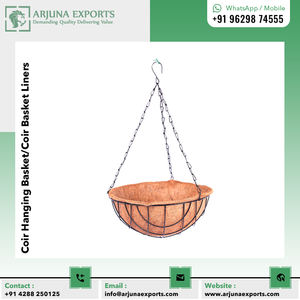 Panier mural suspendu 100% Coco/doublure de panier en Coco pour balcon, jardin et Patio, vente en gros, meilleure qualité - Product Image 4