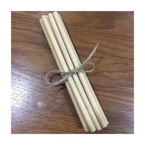 หลอดดูดน้ำไม้ไผ่แบบใช้ซ้ำได้พร้อมแปรงทำความสะอาดและกระเป๋าเดินทางสำหรับน้ำผลไม้กาแฟร้านอาหารโรงแรมและเครื่องดื่มกลางแจ้ง - Product Image 6