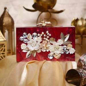 กระเป๋าคลัทช์สำหรับงานแต่งงานของเธอ-งานหัตถกรรมฮอร์นสัตว์สไตล์แฮนด์เมดศิลปะสะสมทำมือถุงของขวัญโดย HF Industries - Product Image 5