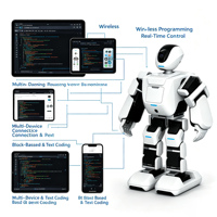 Robot humanoïde programmable 17 DOF STM32+RK3568 à double calculateur, kit robot éducatif STEM bipède ambulant avec moteur, boîte de vitesses et Python