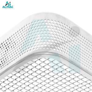 Cesta de Almacenamiento ALMAC Din, Base Plana, Laterales Perforados, para un Almacenamiento Confiable de Instrumentos, Manipulación Segura, Certificación CE, Hospitales, UCI - Product Image 3