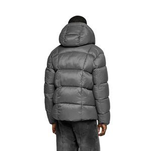 Chaqueta acolchada de manga larga con capucha y cuello levantado para hombre, ropa informal ligera resistente al agua para otoño e invierno, a prueba de viento de talla grande - Product Image 1