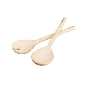 Juego de servidor de ensalada de madera de mango natural elegante hogar restaurante vajilla decoración cubiertos para bodas - Product Image 3